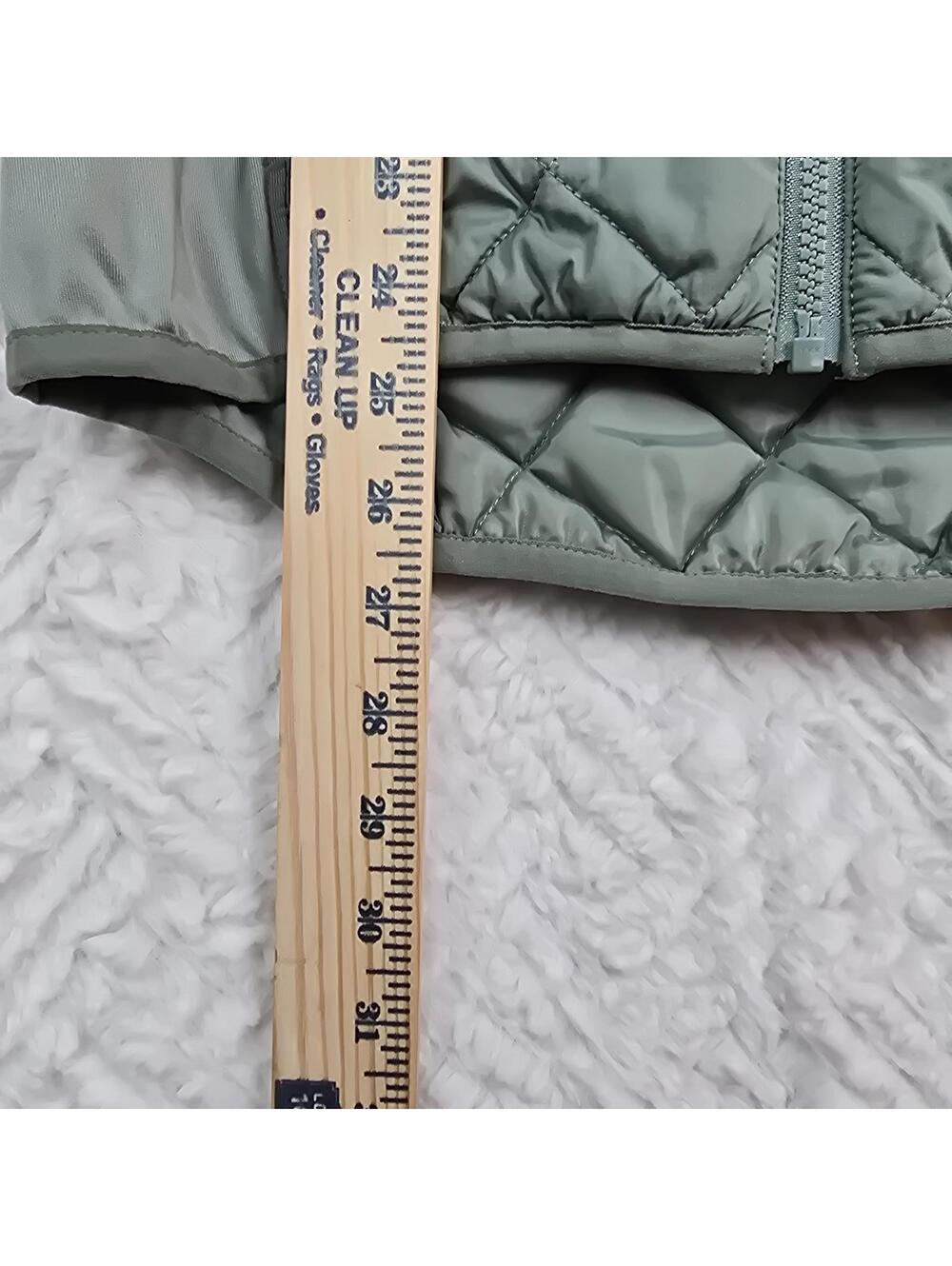 Skechers Mint Green Quilted Hooded Jacket Lightweight Zip Front Size Small - Picture 6 of 8